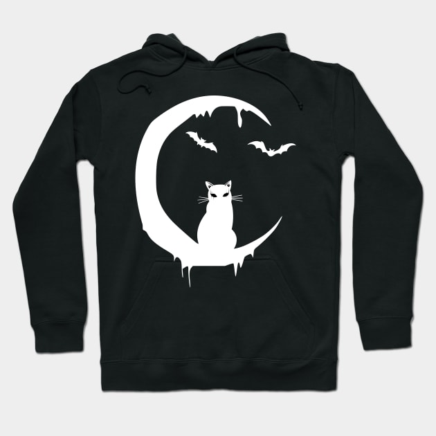 Witch Cat on Moon Hoodie by MysticMoonVibes